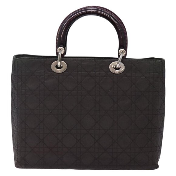 Christian Dior Canage Hand Bag Nylon Khaki Purple Silver Auth bs29344 - Picture 3 of 16